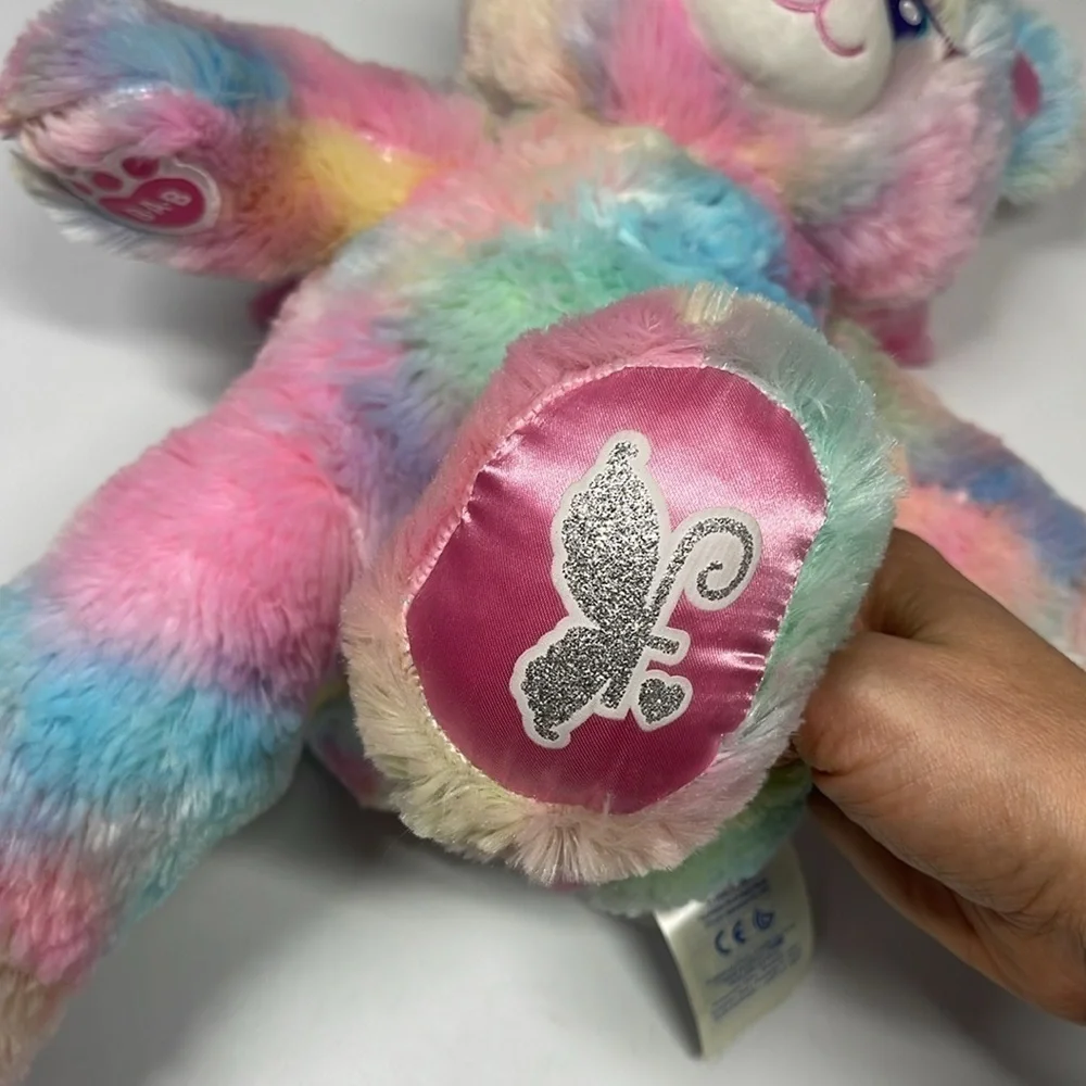 Build a Bear Tie Dye Pink Blue Bear Stuffed Animal Plush ~18